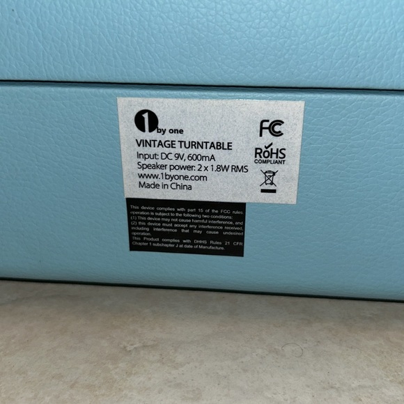 Vintage Blue Turntable/ Vinyl Record Player. - Picture 9 of 9